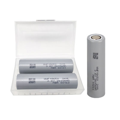 3.6 فولت 2600mAh بطارية ليتو إيون قابلة لإعادة الشحن 18650 بطارية لدرجة حرارة منخفضة