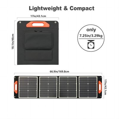 التخييم السفر الطاقة الشمسية الضوئية 100W الطاقة الشمسية قابلة للطي 12V شاحن الخروج معتمد CE