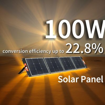لوح شمسي أحادي البلورية من السيليكون 100W 200W خلايا PV وحدة محمولة قابلة للطي
