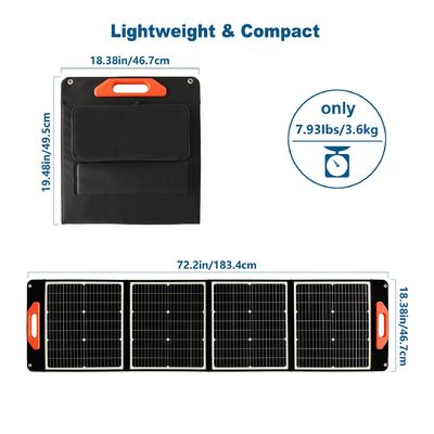 ألواح شمسية أحادية البلورات من السيليكون ذات الوزن الخفيف من 30W * 4PCS