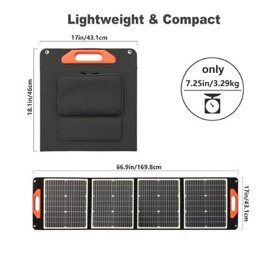 الحالة 100W 17.7V لوحة شمسية مرنة للشاحن مادة السيليكون أحادي البلورات