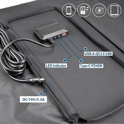 الحالة 100W 17.7V لوحة شمسية مرنة للشاحن مادة السيليكون أحادي البلورات