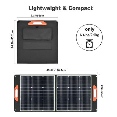 2.2 كجم طلب مخصص محطة الطاقة الشمسية 60W ميني المنزل التخييم لوحة قابلة للطي