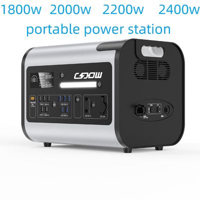مصدر الطاقة الطارئ المحمول 2200W تخزين الطاقة للأنشطة الخارجية المنزلية