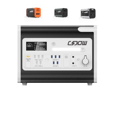 مولد بطارية الليثيوم للمنزل / في الخارج / حالات الطوارئ 2200W الطاقة المعدنية للخروج