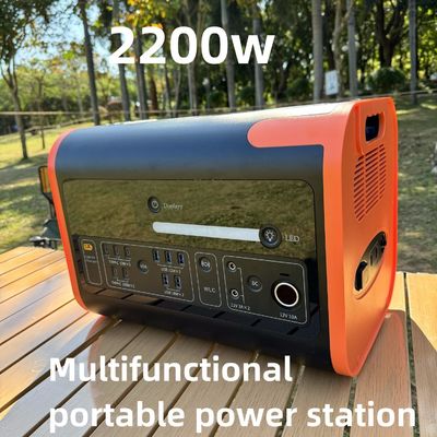 مولد الطاقة الشمسية المنزلي الطارئ 2200W LiFePO4 مع شحن سريع وشحن لاسلكي