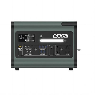 1800W-2400W مولد الشحن الشمسي LiFePO4 بطارية محمولة الطاقة المتنقلة الطاقة المنزلية
