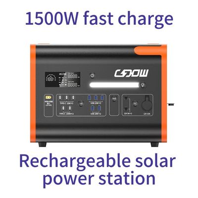 محطة طاقة شمسية محمولة مولد بطارية LiFePO4 2200W للأسرة والطوارئ