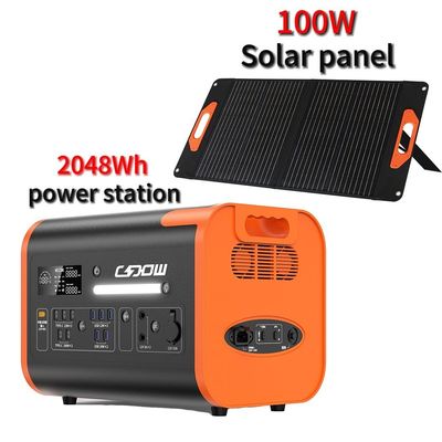 600W 1800W 2000W بطارية الليثيوم الحديدية الفوسفاتية المحمولة لمحطة الطاقة الشمسية الرياحية