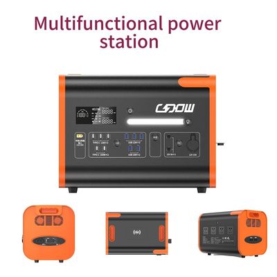 600W 1800W 2000W بطارية الليثيوم الحديدية الفوسفاتية المحمولة لمحطة الطاقة الشمسية الرياحية