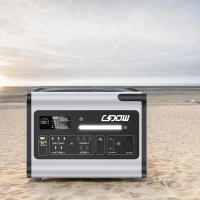 2048wh محطة توليد الطاقة المحمولة ذات القدرة الاسمية مع الشحن السريع 1500W والألواح الشمسية