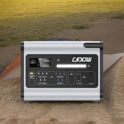 2048wh محطة توليد الطاقة المحمولة ذات القدرة الاسمية مع الشحن السريع 1500W والألواح الشمسية