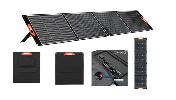 60W 100W 200W 400W لوحات شمسية من السيليكون أحادي البلور مع شهادة CE باللون الأسود