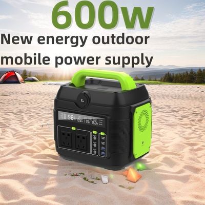 محطة طاقة للتخييم المحمولة مولد شمسي 600 واط مع مصدر Un AC 258 * 212 * 249mm