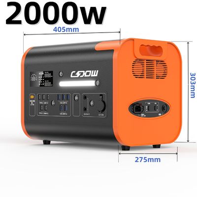 2000W تخزين الطاقة / مولد محمول مع شحن USB محطة الطاقة الشمسية مصدر الطاقة