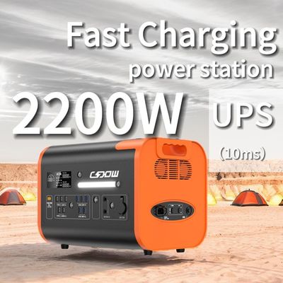 شاحن محمول 2000W شحن سيارة محطة طاقة محمولة للكمبيوتر المحمول والتخييم