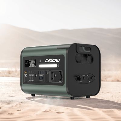محطة توليد الطاقة المحمولة ذات الطاقة العالية 2200W 2048Wh الشحن الشمسي للتخييم في الهواء الطلق