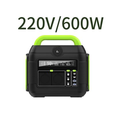 بطارية قابلة للإزالة 600W الليثيوم 110 فولت 220 فولت التخييم ميني محمولة AC منافذ مصرف الطاقة