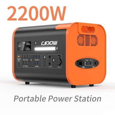 شحن لاسلكي 15W محطة طاقة محمولة 2000Wh للكفاءة المنزلية والسفر في الاتحاد الأوروبي