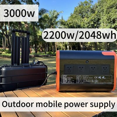 نظام طاقة بطارية قابلة للتخصيص 2200W قابلة لإعادة الشحن LiFePO4 للتخييم في الهواء الطلق