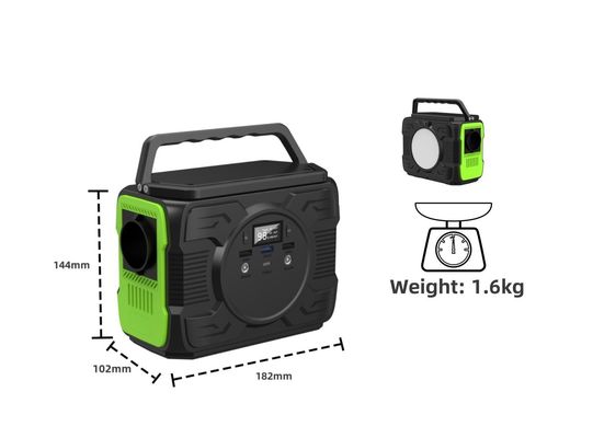 إمدادات الطاقة المتنقلة في الهواء الطلق مع طاقة الخروج 200W و USB1/USB2 التصدير 5V/2.1A