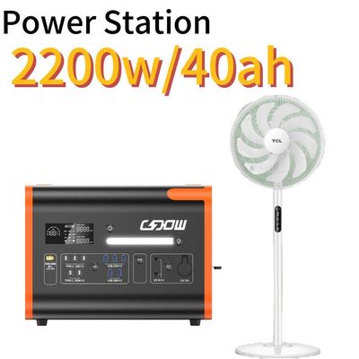 2048wh 2200W محطة توليد الطاقة المحمولة لتخزين الطاقة الشمسية مع عاكس موجات الصين النقي