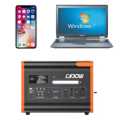 2048wh 2200W محطة توليد الطاقة المحمولة لتخزين الطاقة الشمسية مع عاكس موجات الصين النقي