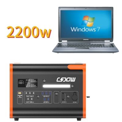2048wh 2200W محطة توليد الطاقة المحمولة لتخزين الطاقة الشمسية مع عاكس موجات الصين النقي