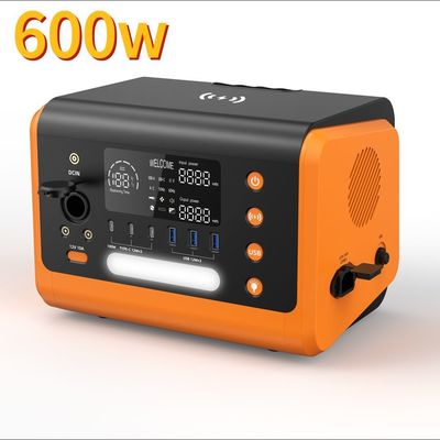 تخزين الاستعداد الطارئ محطة الطاقة الخارجي المحمولة 600 واط مع شحن سريع 1 ساعة
