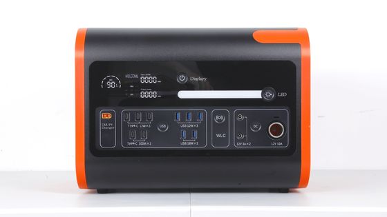 2200W40ah الشحن اللاسلكي محطة الطاقة التخزين الطاقة الشمسية في البرتقالي الساخن مع الأسود