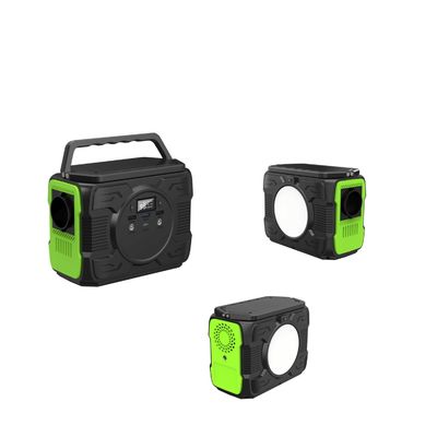 محطة الطاقة الشمسية المحمولة 200W مع LED Light AC الطاقة الخارجة 5V-20V / 2A مدخل محول