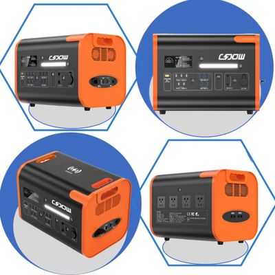 محطة الطاقة الطارئة المحمولة سريعة الشحن 1500W مع تصميم حماية السلامة المتعددة