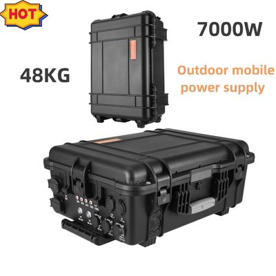 محطة توليد الطاقة الشمسية المحمولة للخييم 7000W مع 15A Max AC Output Current