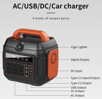 محطة الطاقة الطارئة 600W/576wh لحل إمدادات الطاقة في الخارج والمنازل