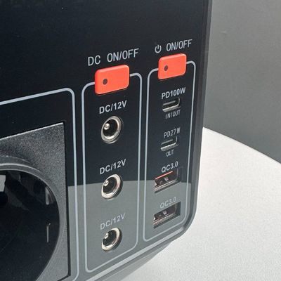 محطة توليد الطاقة المحمولة 110V/220V بدعم مع 600W/1500W الخروج وDC الخروج 12-13V 10A