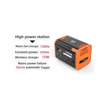 3500W مصدر طاقة ثابت AC / DC مخرج UPS المحمول لمحطة تخزين الطاقة المنزلية