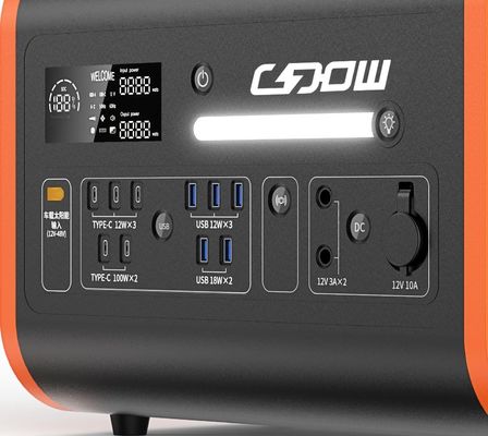 محطة توليد الطاقة الشمسية 2200W 2048wh / LiFePO4 الطاقة المحمولة المحمولة / عاكس الموجة الصينية النقية
