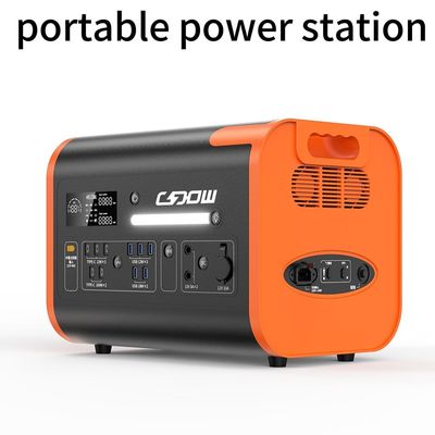 110 فولت/220 فولت محطة كهرباء محمولة AC/DC قابلة لإعادة الشحن 2200W AT22 اللون البرتقالي الأسود