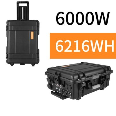 أودم / أوم ABS سبائك غلاف المواد 6000W/6216wh LiFePO4 مولد شمسي للمنزل في الهواء الطلق