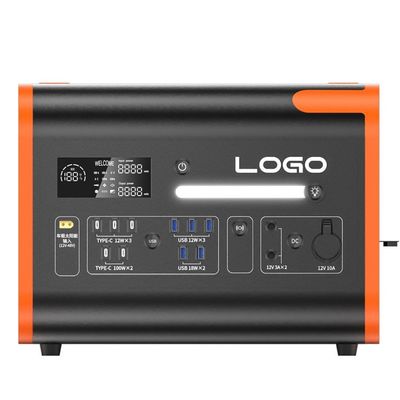 40ah البرتقالي OEM ODM 2200W مولد الطاقة الشمسية المنزلية في الهواء الطلق التخييم محطة الطاقة المحمولة
