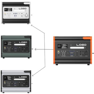 محطة الطاقة المحمولة LiFePO4 40ah/2200W/2400W لشحن متعدد المراحل وحالات الطوارئ