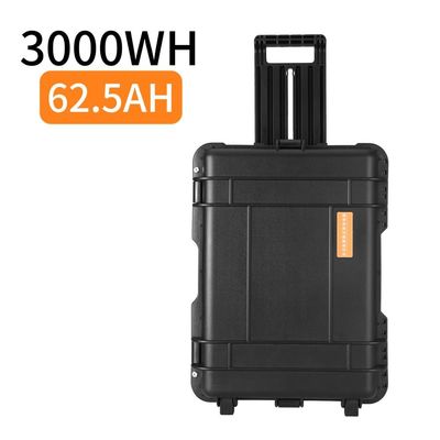 وضع شحن الألواح الشمسية محطة الطاقة المحمولة متعددة الوظائف 3000W / 3000wh / 62.5ah