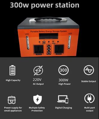 محطة الطاقة المحمولة 300W / 500W للتخييم والمنازل الطارئة USB DC الخروج 5V / 10W Max