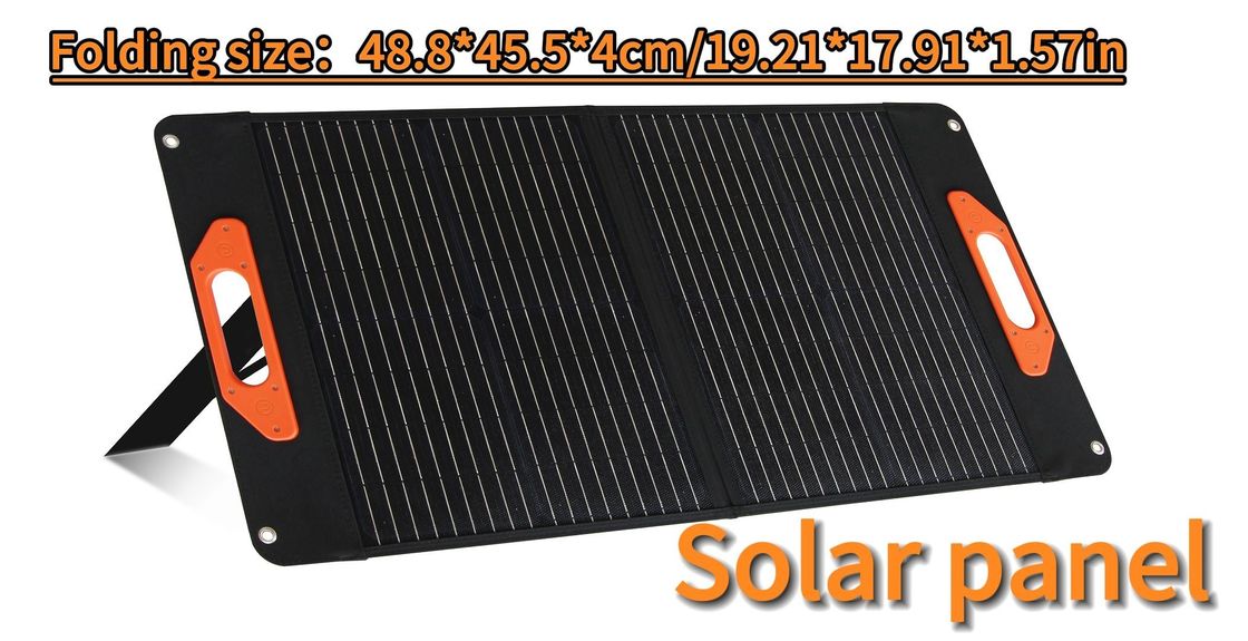الطاقة المتنقلة 60W لوحة شمسية قابلة للطي مع 30W * 2PCS الخلايا وخدمة ما بعد البيع