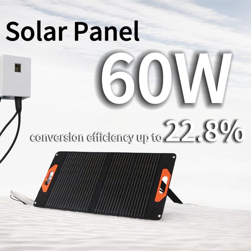 30W*2PCS مصنوعة منزلياً من الألواح الشمسية مع 56*63*4.5cm حجم طي