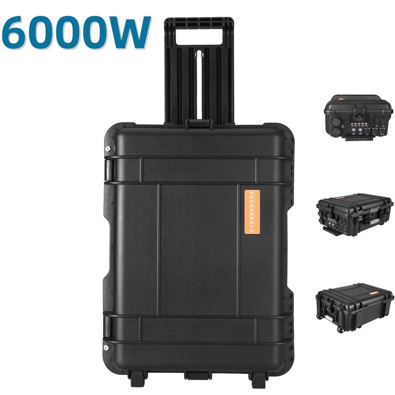 6216wh محطة الطاقة الاحتياطية المنزلية المحمولة في الهواء الطلق مع USB / Type-C 18W Max