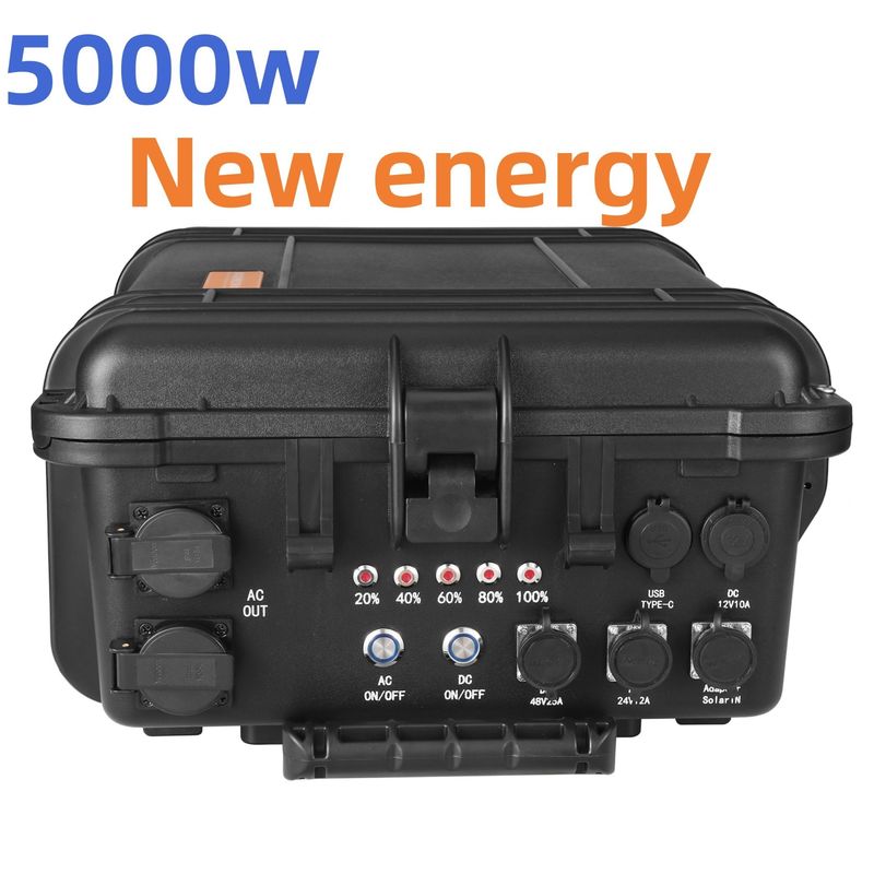 5000W AC منفذ محطة الطاقة الشمسية المحمولة مولد الطوارئ عاكس قابلة للشحن بنك الطاقة مع 110V / 220V