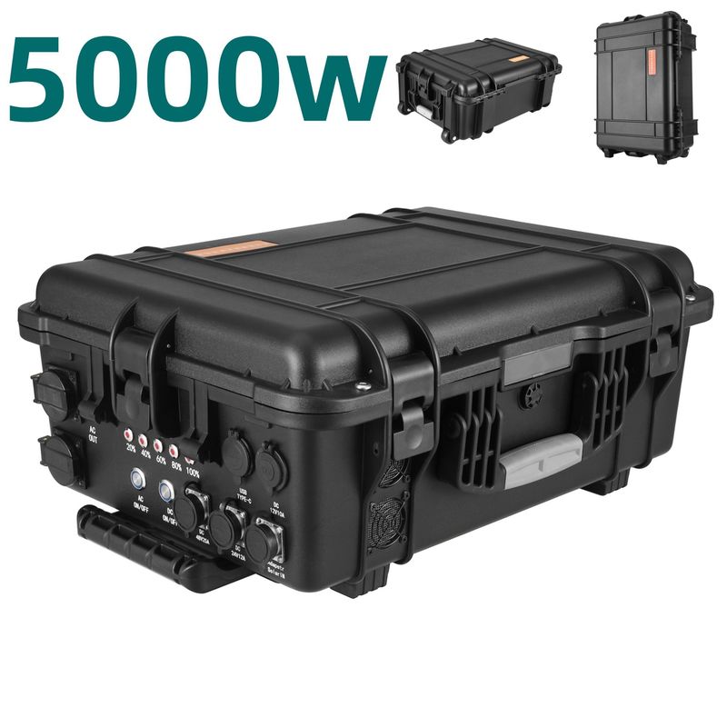 مولد الطاقة الشمسية المقاومة للحريق مع طاقة الذروة 8000W ومخرج USB / Type-C 18W Max