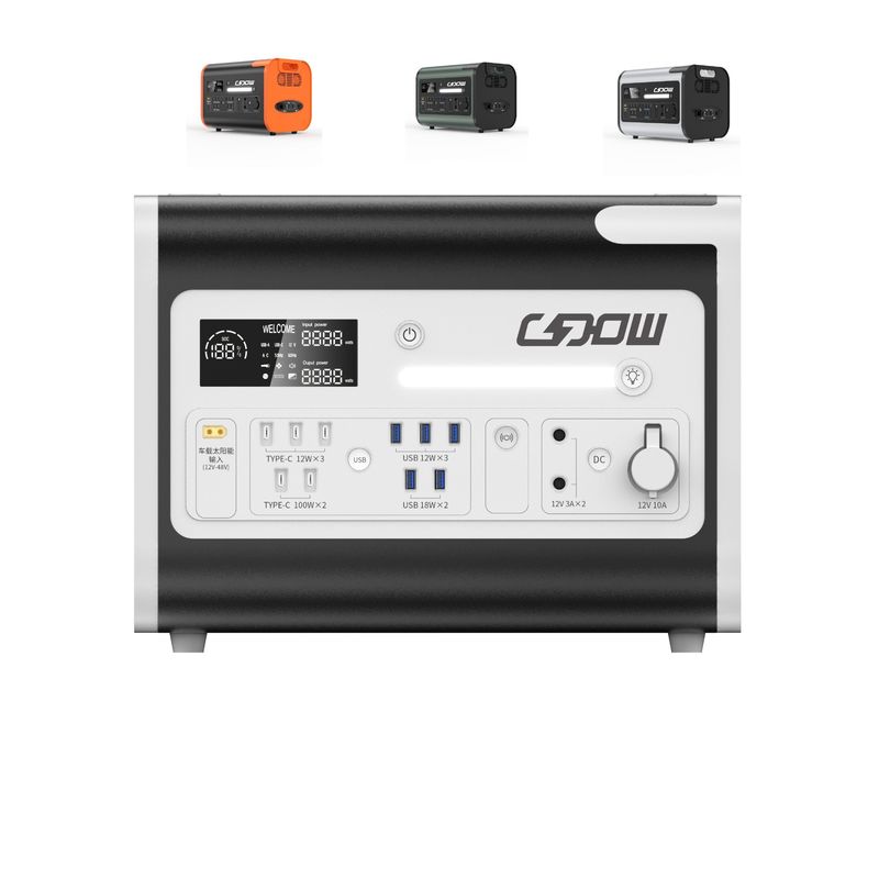 مولد بطارية الليثيوم للمنزل / في الخارج / حالات الطوارئ 2200W الطاقة المعدنية للخروج