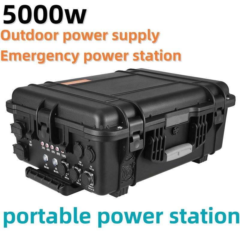 محطة شحن محمولة شمسية في الهواء الطلق 3000W / 4000W / 5000W مع USB / Type-C 18W Max Output